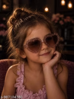Golden brown heart sunglasses girls8
