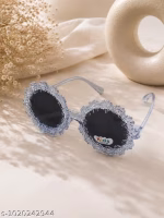 Girls round shine sunglasses 3 to 8 year grey type - Image 3