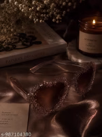 Golden brown heart sunglasses girls8 - Image 2