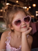 Heart pink sunglasses for girls