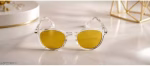 Yellow panto style Kids sunglasses for 5 to 10 years kids - Image 3