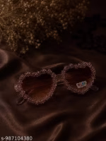 Golden brown heart sunglasses girls8 - Image 3