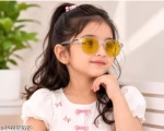 Yellow panto style Kids sunglasses for 5 to 10 years kids